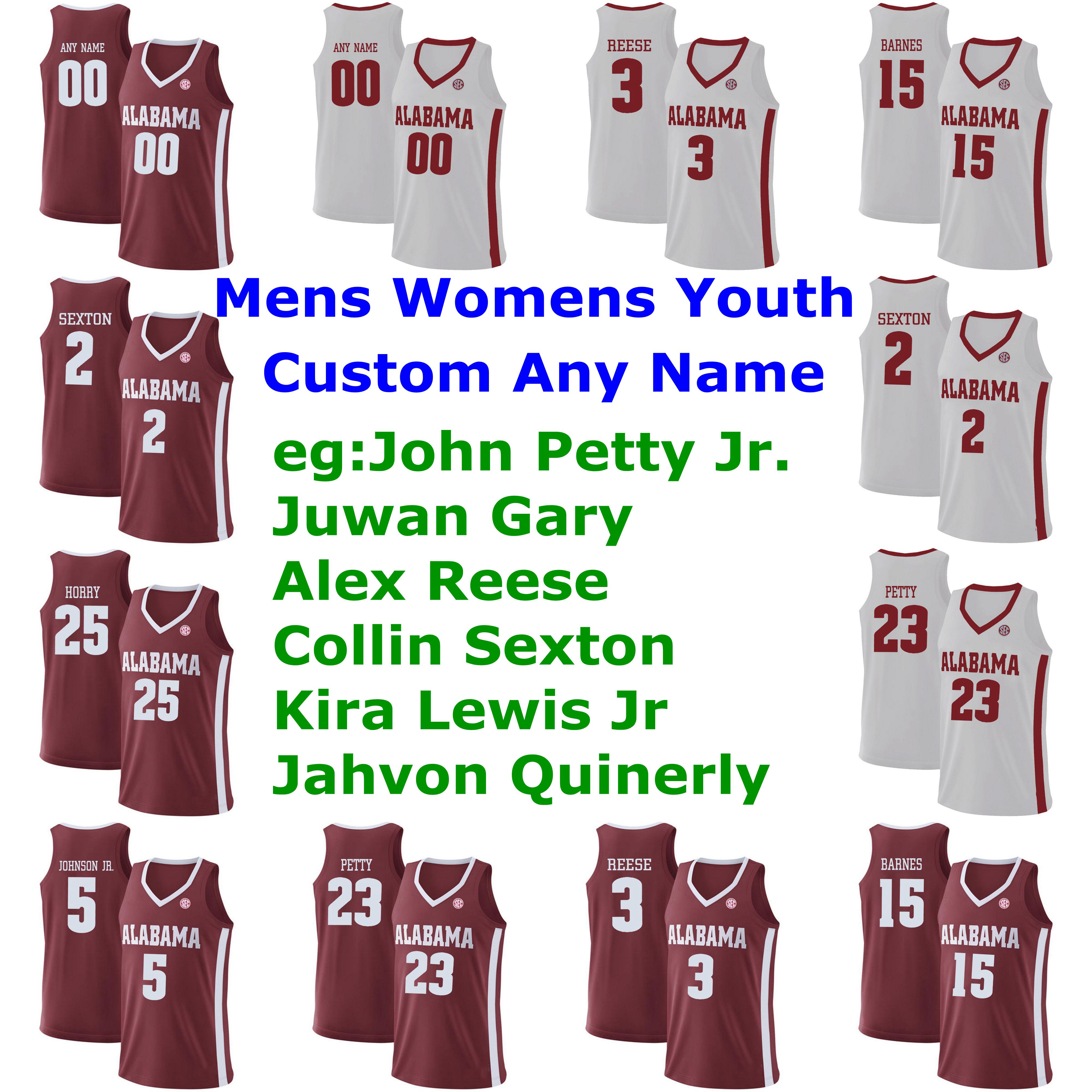 Alabama Crimson Tide Jerseys John Petty Jr. Juwan Gary Alex Reese Collin 2 Sexton Kira Lewis Jr. College Basketball Jerseys Custom Stitched, Black
Alabama Crimson Tide Jerseys John Petty Jr. Juwan Gary Alex Reese Collin 2 Sexton Kira Lewis Jr. College Basketball Jerseys Custom Stitched, Black