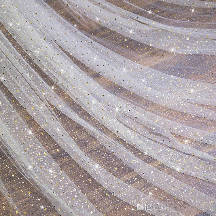 Shiny Wedding Veils Seqins Beaded Single Layer Major Beading 3M Bridal Veil Custom Made Long Head Dresses