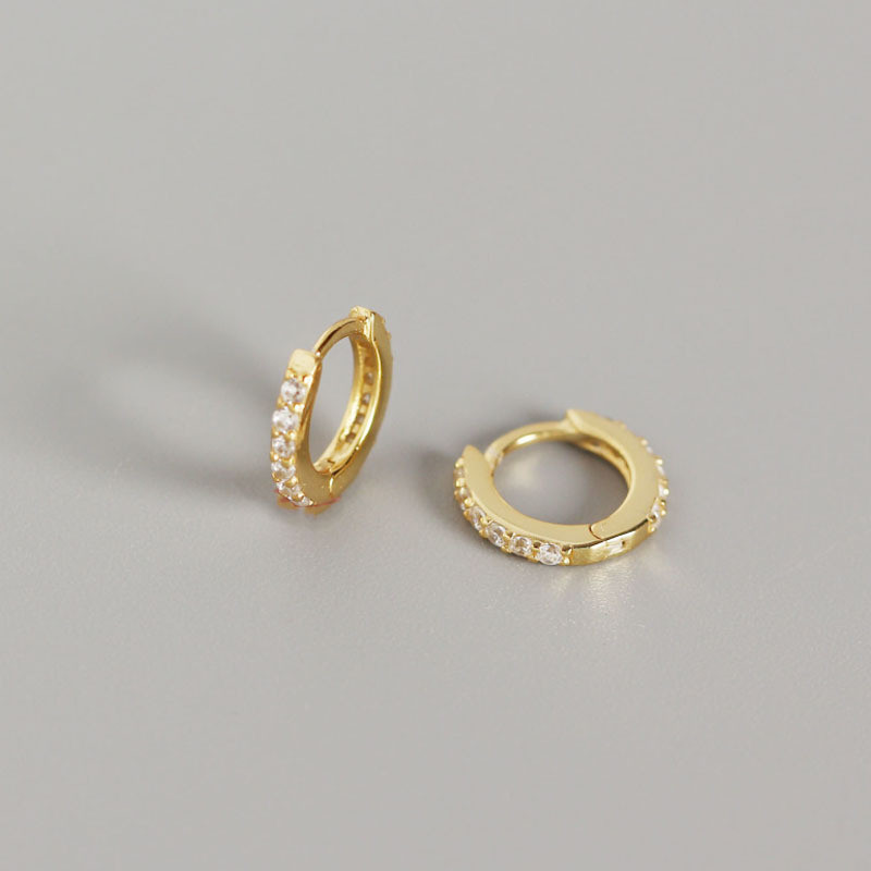 New Wedding Jewelry Authentic 925 Sterling Silver Black White CZ Zircon Earrings For Women Lovers Gift Small Circle Hoop Earring
New Wedding Jewelry Authentic 925 Sterling Silver Black White CZ Zircon Earrings For Women Lovers Gift Small Circle Hoop Earring