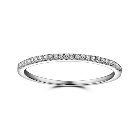 Vecalon Eternity Promise ring Real 925 Sterling Silver Pave Cz wedding band rings For women Bridal Party Finger Jewelry Gift