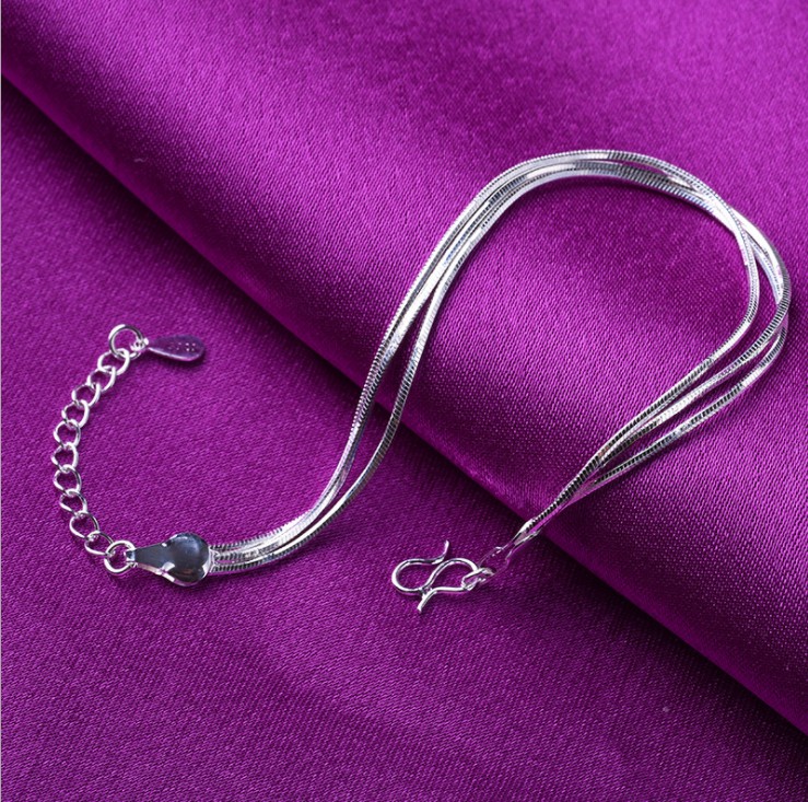 Wholesale-anklets ankle bracelets 9 styles 925 silver sterling anklet jewelry with star ball flower pendant free shipping