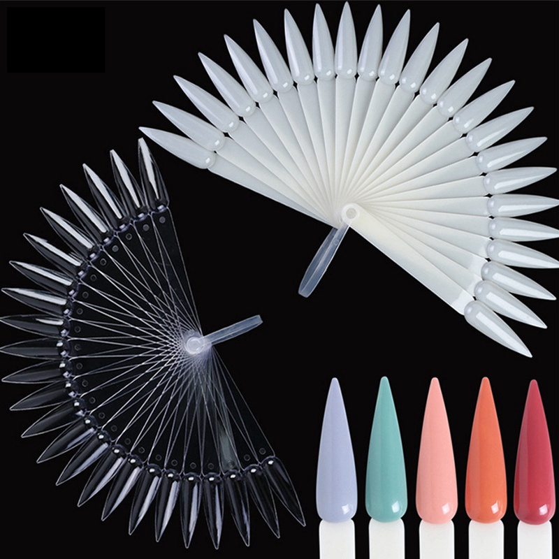 False Nail Art Display Acrylic Practice Fan-shaped Nail Art Polish Color Card Detachable Practice DIY Tool Nombre Del Producto Pokaz Sztucznych Paznok
