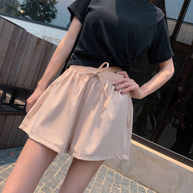 Silky Wide Leg Shorts High Waist Loose Women Summer Casual Mini Shorts Lace Up Korean Fashion Black Skirt, Beige
Silky Wide Leg Shorts High Waist Loose Women Summer Casual Mini Shorts Lace Up Korean Fashion Black Skirt, Beige