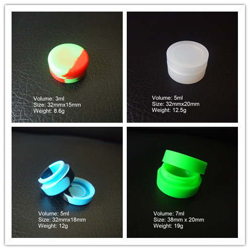 Non-stick 3ml 5ml 7ml silicone wax container e cig Jar Dab Wax Containers For Wax Silicone Jars Concentrate Case Pass FDA &LFGB
Non-stick 3ml 5ml 7ml silicone wax container e cig Jar Dab Wax Containers For Wax Silicone Jars Concentrate Case Pass FDA &LFGB