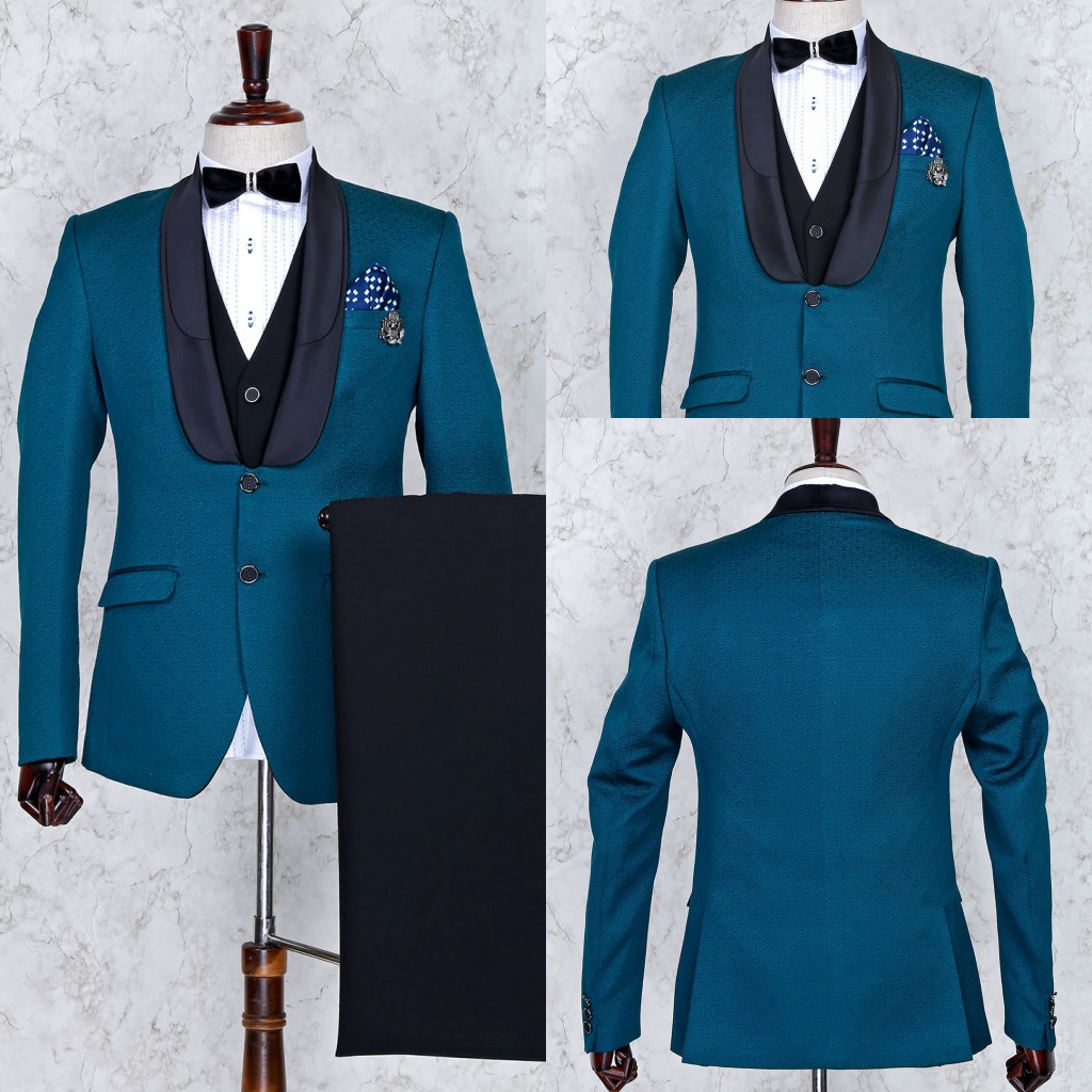 High Quality 2 Pieces Wedding Tuxedos Shawl Lapel Two Button Groom Wear Formal Party Prom Men Suit Blazer(Jacket+Pants)