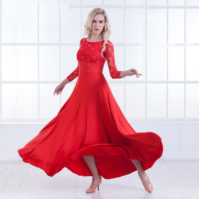 New modern dance dress long sleeve social dance dress National Standard Waltz performance, Brown
New modern dance dress long sleeve social dance dress National Standard Waltz performance, Brown