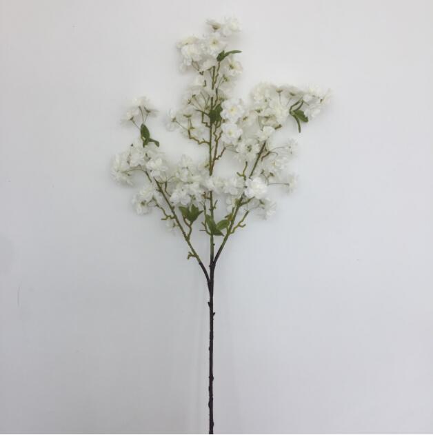 Artificial cherry blossom wedding decoration silk sakura 100cm long Large peach blossom Artificial flowers 3 Branches Snow Cherry Blossom