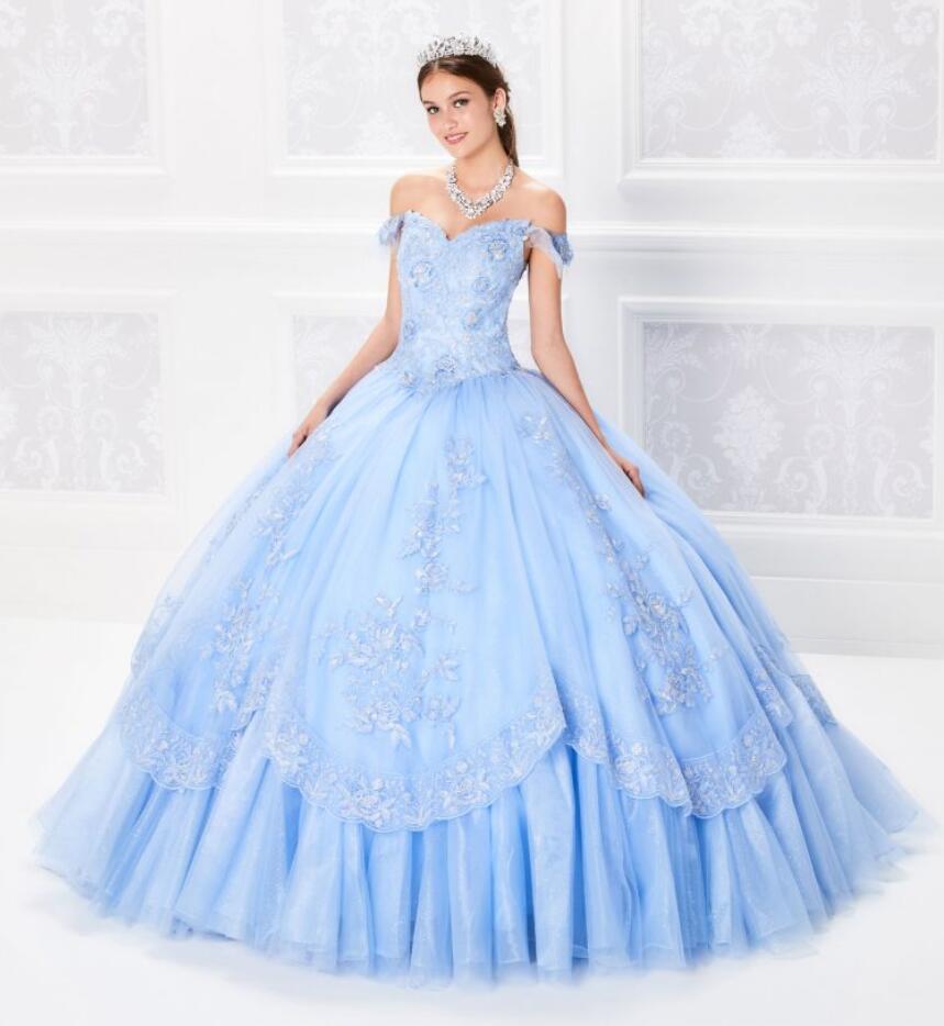 2019 Light Blue Quinceanera Dresses Off The Shoulder Tiered Skirts Appliqued Beads Ball Gown Girls Pageant Gowns Formal Prom Dress, Yellow
2019 Light Blue Quinceanera Dresses Off The Shoulder Tiered Skirts Appliqued Beads Ball Gown Girls Pageant Gowns Formal Prom Dress, Yellow