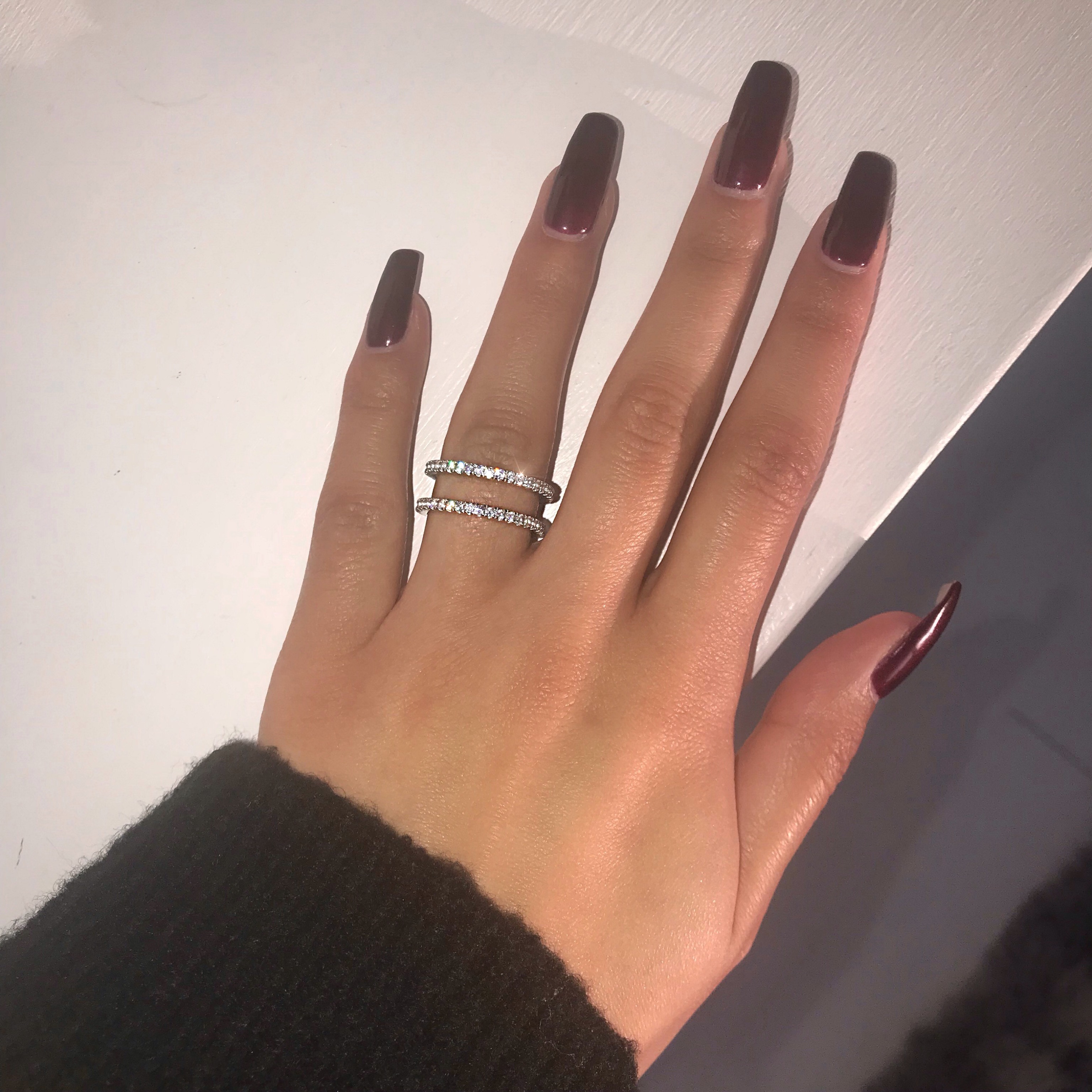 Simple Fashion Jewelry Real 925 Sterling Silver Ins Top Selling Pave White Sapphire CZ Diamond Eternity Women Wedding Engagement Ring Gift