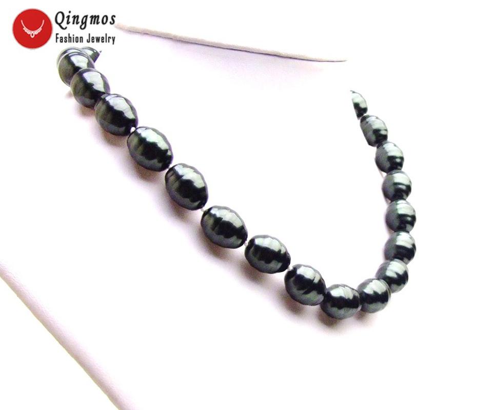 Qingmos 13*16mm Black Sea Shell Pearl Necklace for Women with Oval Sea Shell Pearl Necklaces 17" Chokers Fine Jewelry nec6589
Qingmos 13*16mm Black Sea Shell Pearl Necklace for Women with Oval Sea Shell Pearl Necklaces 17" Chokers Fine Jewelry nec6589