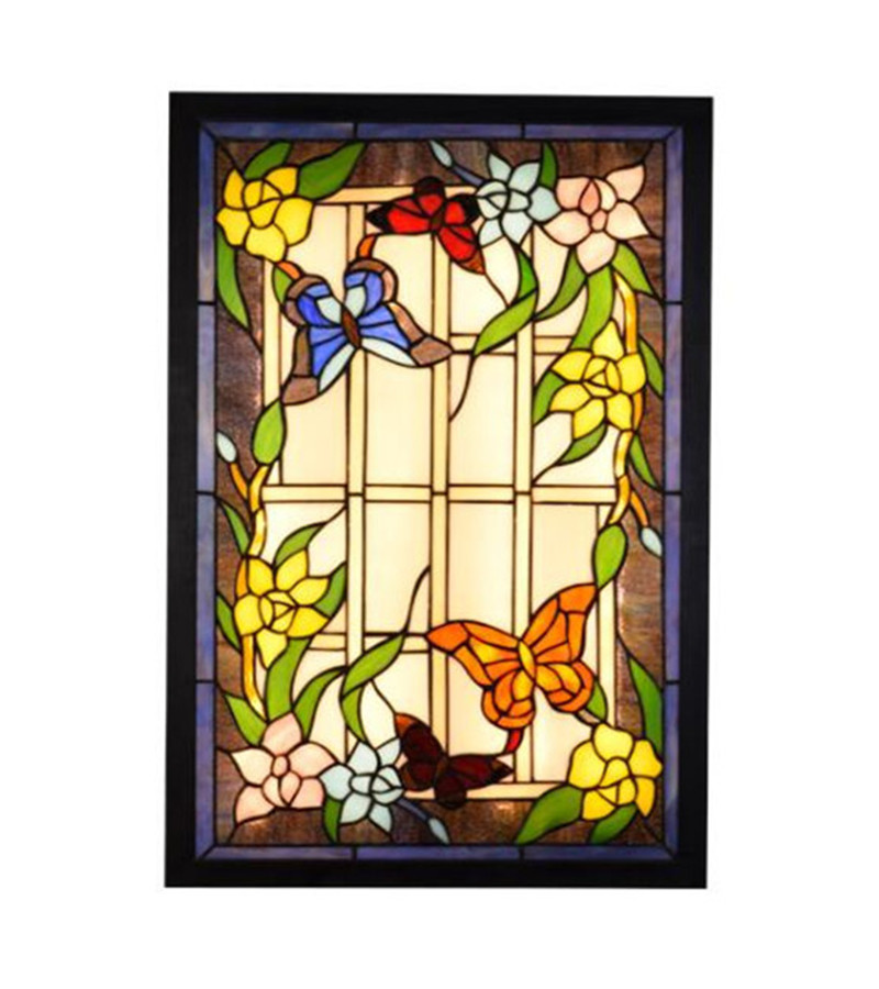 Mural Lampes American Pastorale Creative Tiffany Tiffany Vitrail Salon Chambre à coucher Bar Corridor Wall LED Lampe TF013