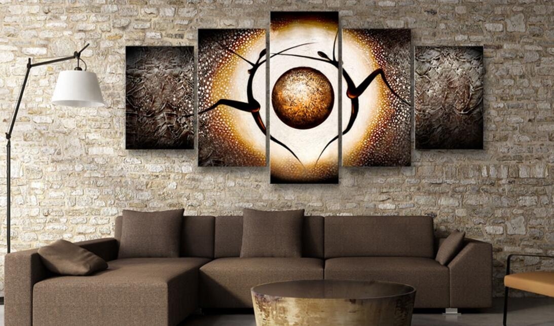 ( No Frame)5PCS/Set Modern Abstract Spotlight Dance Art Print Frameless Canvas Painting Wall Picture Home Decoration
