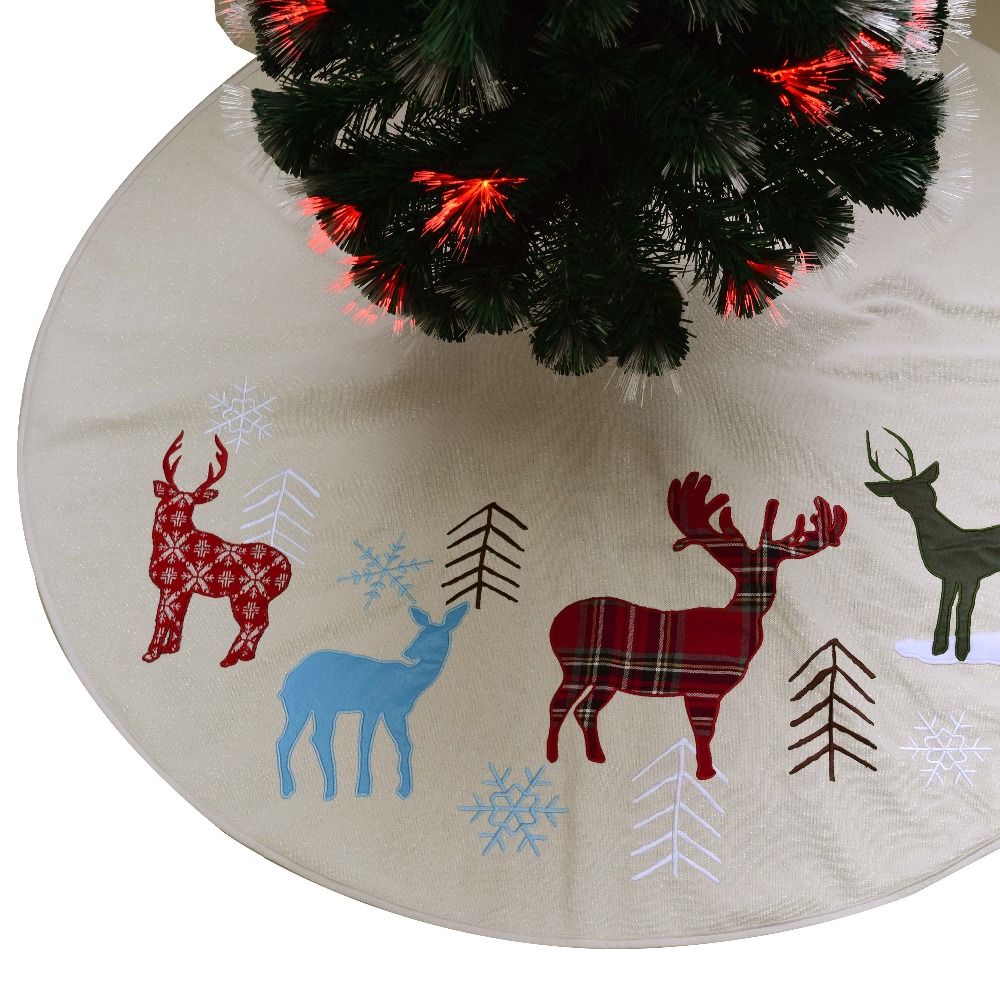 Sorrento 50" Linen fabric tree skirt Reindeer applique embroidery Christmas Tree Skirt Christmas decoration
Sorrento 50" Linen fabric tree skirt Reindeer applique embroidery Christmas Tree Skirt Christmas decoration