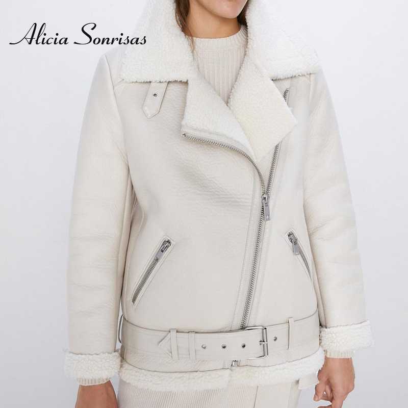 2020 Winter Faux Lamb Leather Jacket Women Faux Leather Lambs Wool Fur Collar Pu Moto Zipper Jacket Warm Thick Outerwear, Beige
2020 Winter Faux Lamb Leather Jacket Women Faux Leather Lambs Wool Fur Collar Pu Moto Zipper Jacket Warm Thick Outerwear, Beige