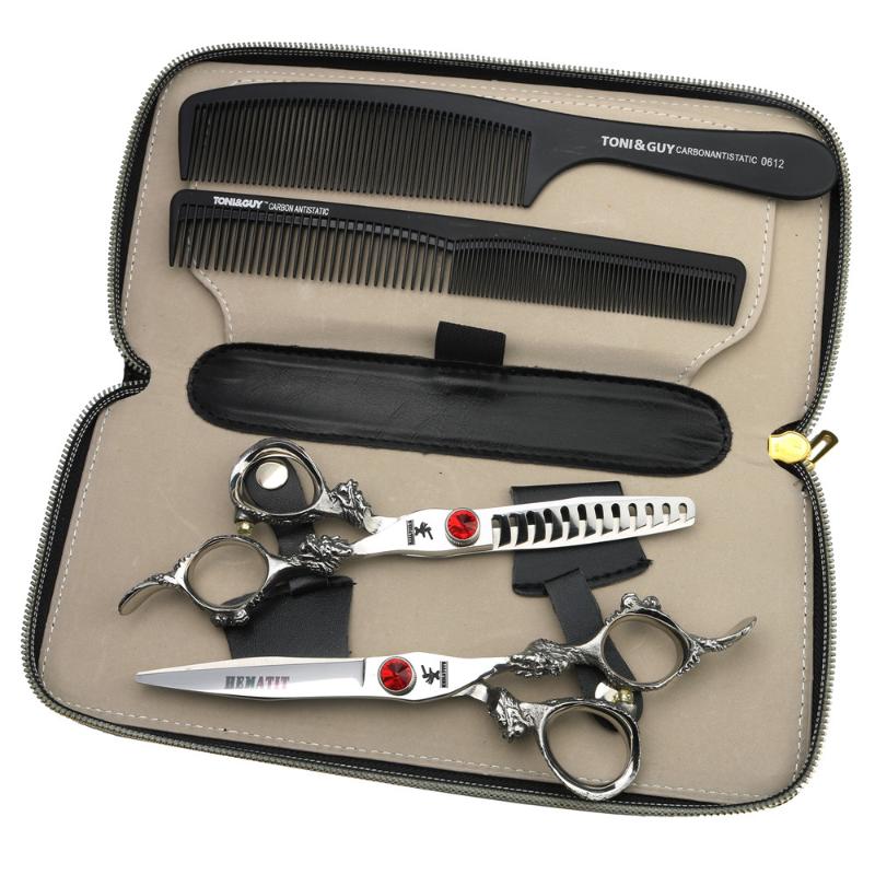 6.0 inch high-grade silver dragon handle red diamond screw hairdressing scissors Japan 440C stainless steel scissors
6.0 inch high-grade silver dragon handle red diamond screw hairdressing scissors Japan 440C stainless steel scissors