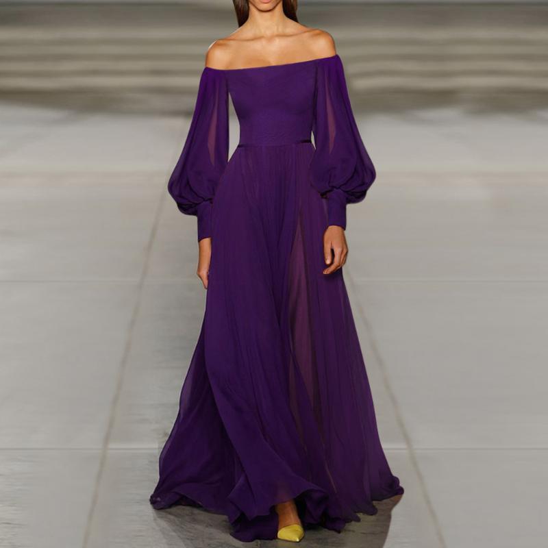 Purple Sexy Off Shoulder Evening Party Dresses Women Long Sleeves A Line Plus Size Long Dress 2020 Elegant Vacation Vestidos
Purple Sexy Off Shoulder Evening Party Dresses Women Long Sleeves A Line Plus Size Long Dress 2020 Elegant Vacation Vestidos