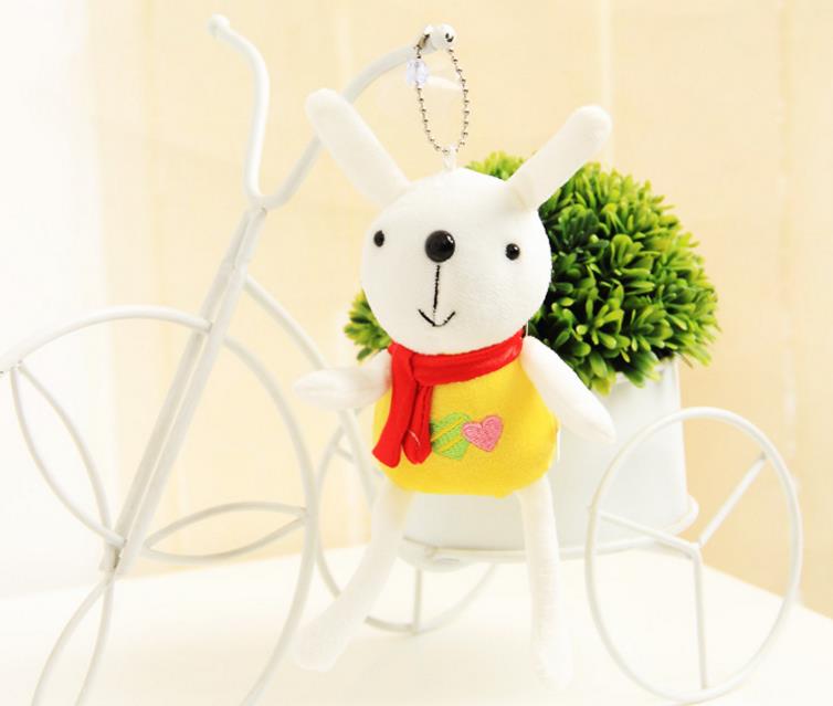 Plush rabbit pendant keychains cute cartoon bunny doll stuffed animals toys lovely bag room decorations 12cm 17cm 22cm 32cm
