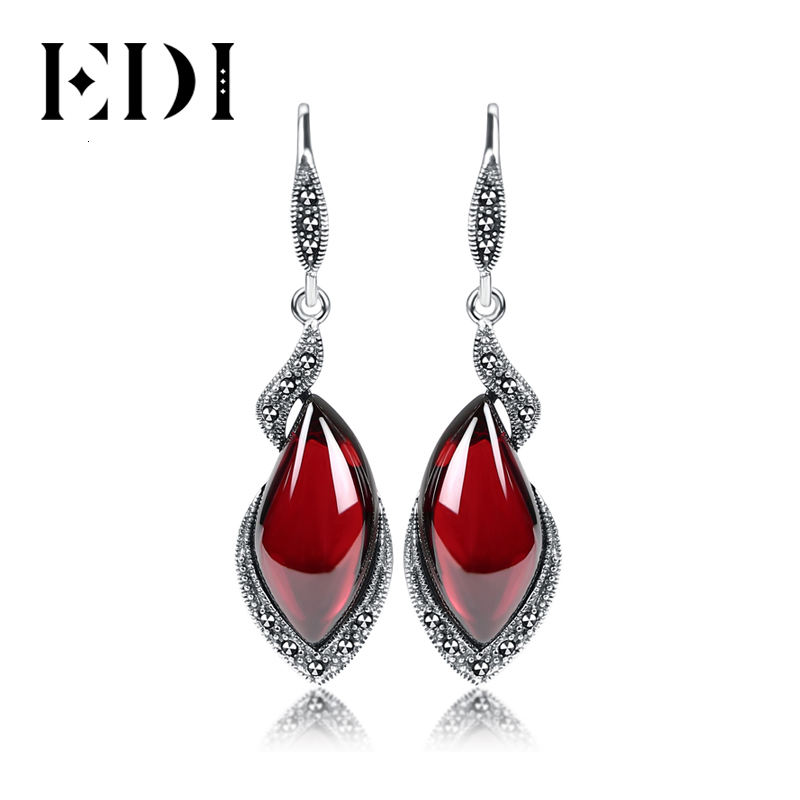 EDI Vintage Gemstone Thai 925 Silver Garnet Wedding Drop Earring 925 Sterling Silver Statement Earrings Women Jewelry CJ191201
EDI Vintage Gemstone Thai 925 Silver Garnet Wedding Drop Earring 925 Sterling Silver Statement Earrings Women Jewelry CJ191201