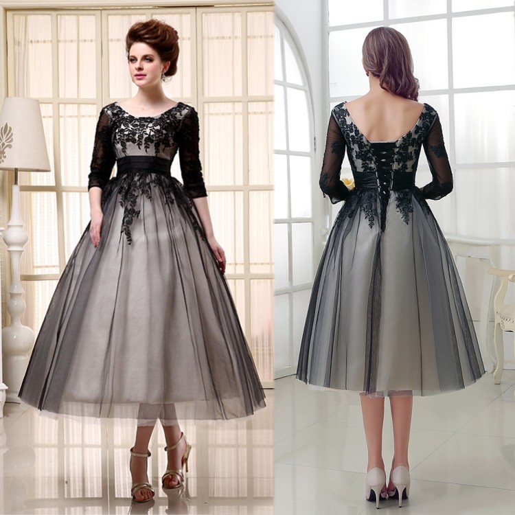 SD036 2020 A Line Mother of the Bride Dresses Half Sleeves Party Dress Tea Length Applique Lace Vintage Evening Gowns
SD036 2020 A Line Mother of the Bride Dresses Half Sleeves Party Dress Tea Length Applique Lace Vintage Evening Gowns