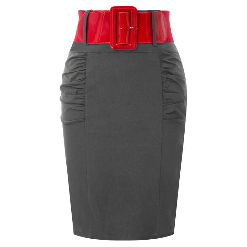 Summer Women' Skirts Shirred Detail Pencil Skirt Belt Decorated Back Split Hips-Wrapped Bodycon Skirts Elegant Slim Work, Black
Summer Women' Skirts Shirred Detail Pencil Skirt Belt Decorated Back Split Hips-Wrapped Bodycon Skirts Elegant Slim Work, Black