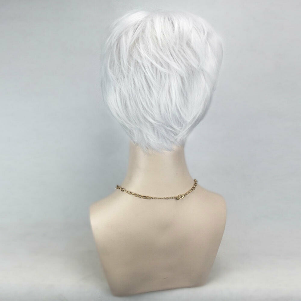 Women Ombre Short Wig Ladies Real Natural Curly Straight Full Hair Party Cosplay