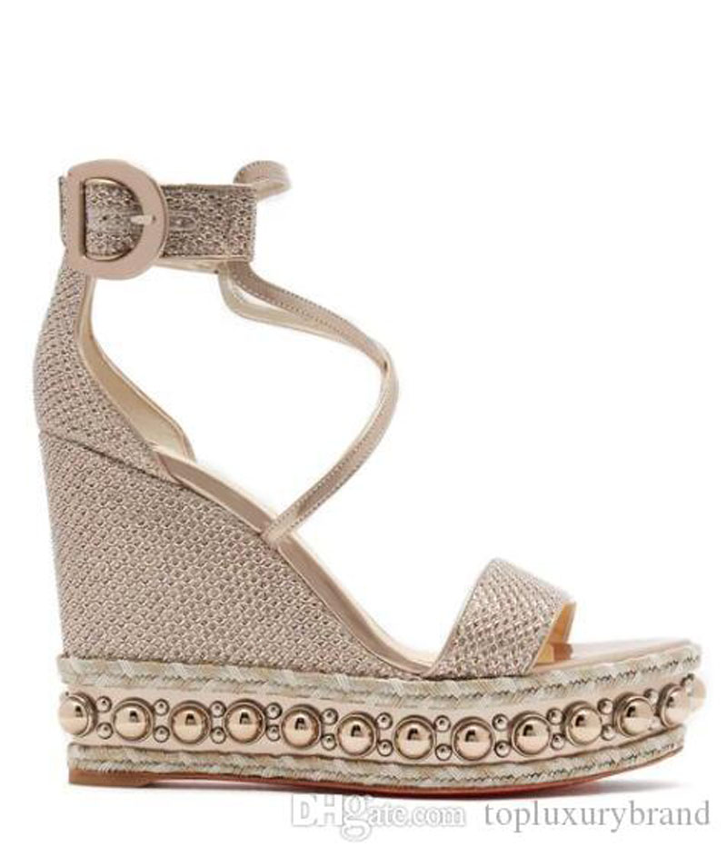 Luxury Designer Sandals Shoes Sexy Lady summer pumps women sandals vacation gold leather Chocazeppa wedges Wholesale Red Soles FACTORY
Luxury Designer Sandals Shoes Sexy Lady summer pumps women sandals vacation gold leather Chocazeppa wedges Wholesale Red Soles FACTORY