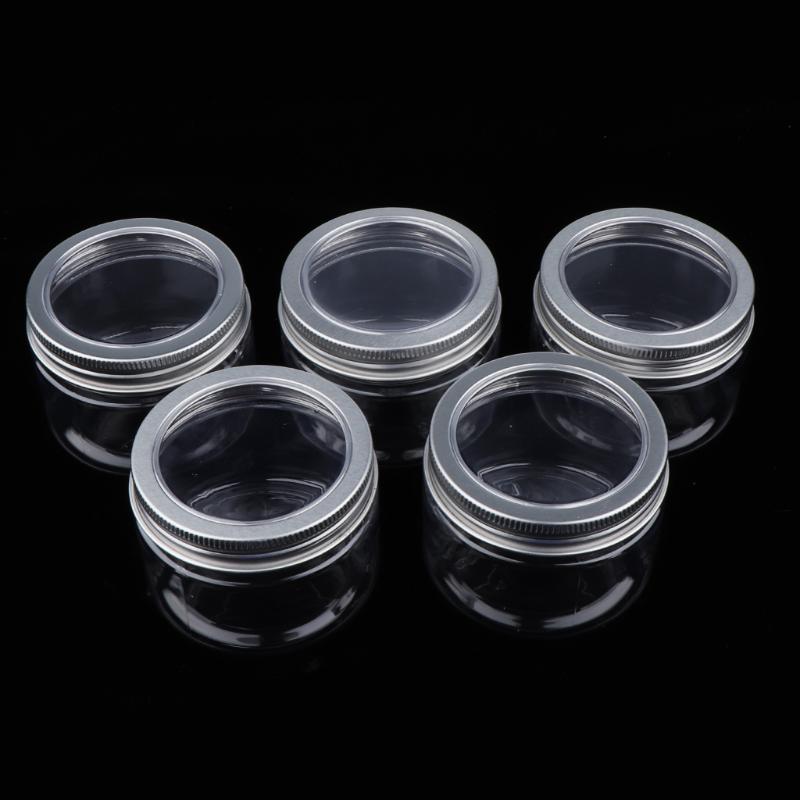 5 Pcs Empty Cosmetic Jar PET Plastic and Aluminum Lid Containers for Face Creams,Gel Mask,serum,Blush Rouge,Makeup Powder
5 Pcs Empty Cosmetic Jar PET Plastic and Aluminum Lid Containers for Face Creams,Gel Mask,serum,Blush Rouge,Makeup Powder