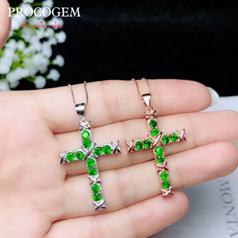 Lockets Natural Diopside Cross Pendants Necklaces For Women High Quality Genuine Gems Fine Jewelry 925 Solid Silver Chain Free #470
Lockets Natural Diopside Cross Pendants Necklaces For Women High Quality Genuine Gems Fine Jewelry 925 Solid Silver Chain Free #470
