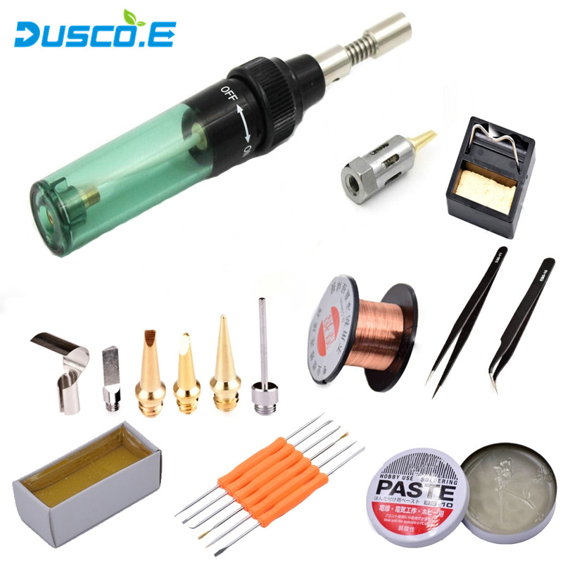 High Quality Electronics DIY MT-100 Gas Blow Torch Butane Gas Soldering Iron Gun Cordless Solder Iron Welding Repair Tool Set
High Quality Electronics DIY MT-100 Gas Blow Torch Butane Gas Soldering Iron Gun Cordless Solder Iron Welding Repair Tool Set