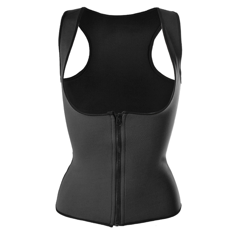 2020 Women Vest Neoprene Corset Zippered Workout Sauna Suit Waist Cincher Trainer Hot Shaperwear Body Waist Support Slim