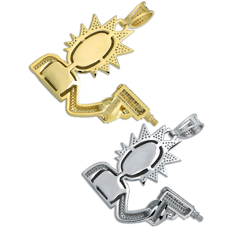 Hip Hop Character Pendant Necklace Men's Personalized Stainless Steel 18K Gold Plated Person Big Pendants Jewelry