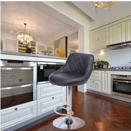 Fashion Furniture Wholesales HOT Sales 2pc Adjustable High Type with Disk No Armrest Rhombus Backrest Design Bar Stool