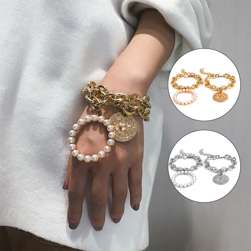 Fashion Bangle Jewelry Trendy Big Glod Bracelet Crab Hollowed For Women Punk Multilayer Imitation Pearl Accessories
Fashion Bangle Jewelry Trendy Big Glod Bracelet Crab Hollowed For Women Punk Multilayer Imitation Pearl Accessories