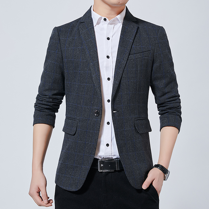 Coat Men Casual Plaid Lapel Single-breasted Suit Jacket Fashion urban Party Dress Jackets New Arrvial Khaki Black, Black q6030-2005-p78
Coat Men Casual Plaid Lapel Single-breasted Suit Jacket Fashion urban Party Dress Jackets New Arrvial Khaki Black, Black q6030-2005-p78