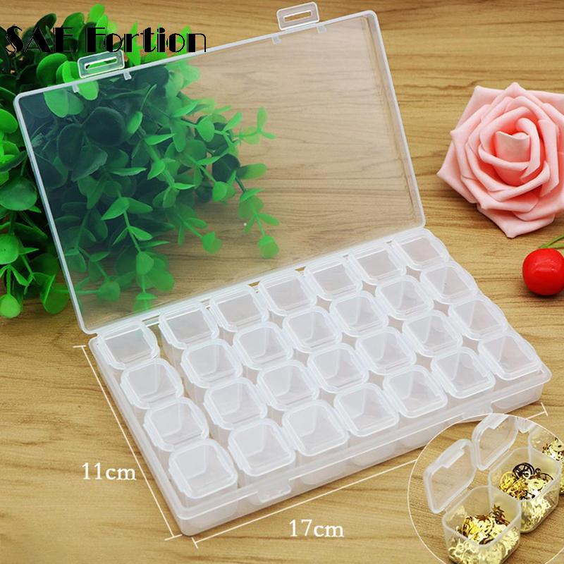 28 Slots Nail Art Storage Box Plastic Transparent Display Case Organizer Holder For Rhinestone Beads Ring Earrings Case QSY2602, White
28 Slots Nail Art Storage Box Plastic Transparent Display Case Organizer Holder For Rhinestone Beads Ring Earrings Case QSY2602, White