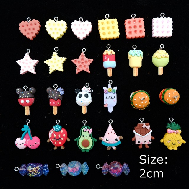 Jewelry & Accessories Cute Food Charms Pendants Resin Flat back cabochon for decoration bracelets necklace earring key chain Jewelry Making, Silver
Jewelry & Accessories Cute Food Charms Pendants Resin Flat back cabochon for decoration bracelets necklace earring key chain Jewelry Making, Silver
