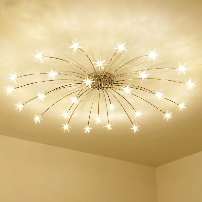 Modern Stars Ceiling Light Dandelion Chandelier Lighting G9 Base for Bedroom Livingroom Babyroom