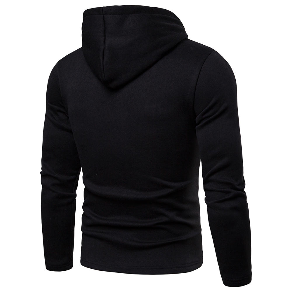 Spot European Hoodies spring and autumn solid color hooded men's trend sweater support mixed batch