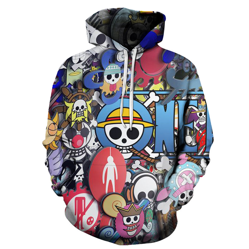 Hip Hop ONE PIECE Printed 3D Sweatshirt Hoodies Men Women Anime Design Streetwear Long Sleeve Hoody For Male Pullover Man Jacket