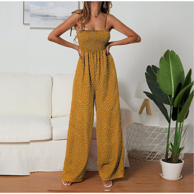 WHSIX POLOS Rompers Womens Jumpsuit Polka-dot Print Bow-knot Straps Wide-leg Pants Jumpsuit Boho Chi Loose Long Summer Jumpsuits, Green
WHSIX POLOS Rompers Womens Jumpsuit Polka-dot Print Bow-knot Straps Wide-leg Pants Jumpsuit Boho Chi Loose Long Summer Jumpsuits, Green