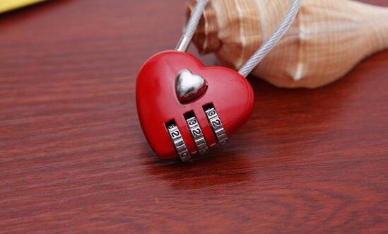100pcs Lovely Heart Shape Resettable Combination Padlock Metal Luggage Suitcase Bag Diary 3 Digits Lock Cabinet Safe..