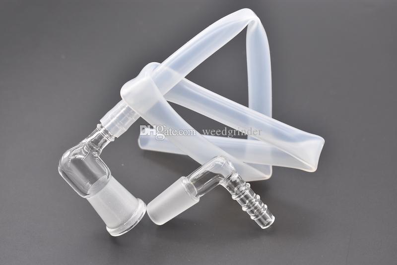 90Degree Extreme Q V-Tower L style 14mm 18mm male female Glass Vapor Whip Adapter Glass Elbow Adapter with silicone hose
90Degree Extreme Q V-Tower L style 14mm 18mm male female Glass Vapor Whip Adapter Glass Elbow Adapter with silicone hose