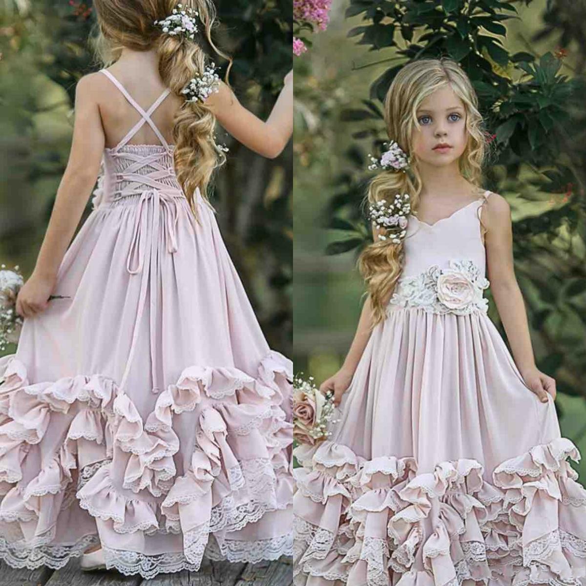 2020 beautiful pink 3d lace boho flower girl dresses for wedding lace appliqued v neck toddler pageant gowns chiffon kids prom dress, White;blue
2020 beautiful pink 3d lace boho flower girl dresses for wedding lace appliqued v neck toddler pageant gowns chiffon kids prom dress, White;blue