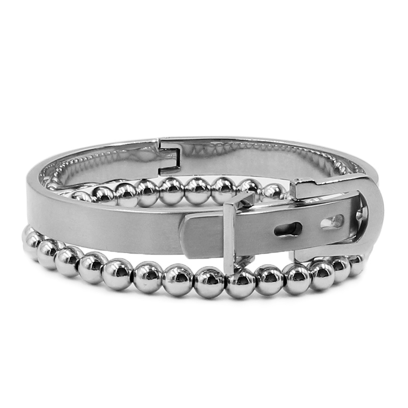 2pcs/set Men bracelet Bangle Bracelets Fashion Titanium Steel for Type C twisted Strands