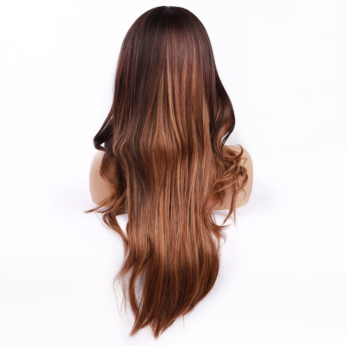 Ombre Color Wigs 613 Blonde Color Purple Body Wave Hair Wigs 2# 27# Blue High Heat Resistant Fiber Hair Silky Straight Lace Wigs For Women