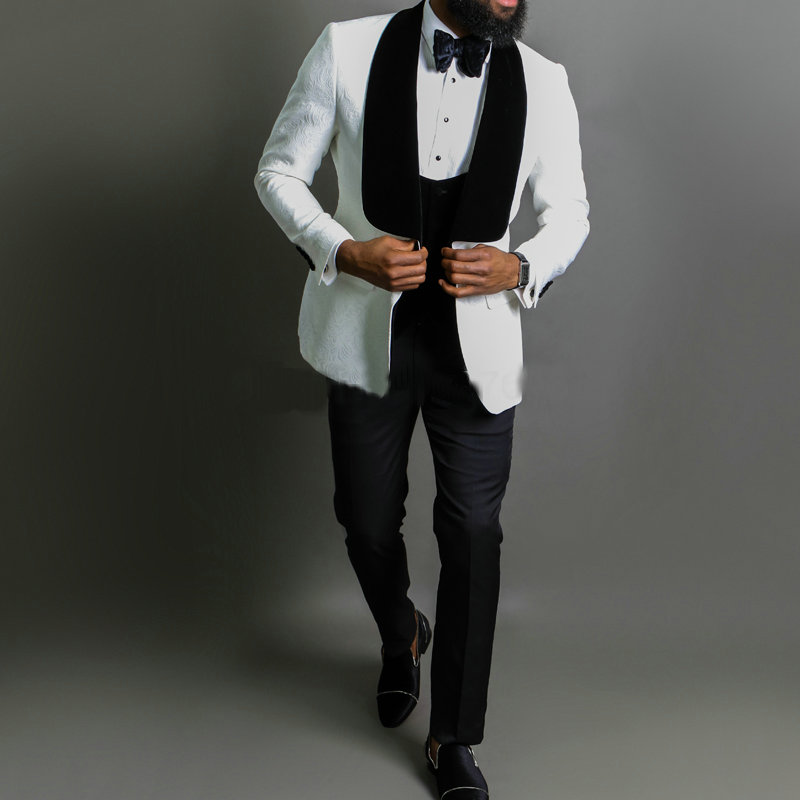 JELTONEWIN Latest 2020 White Jacquard Mens Dinner Prom Suits 3 Pieces Groom Tuxedos Groomsmen Wedding Best Man Blazer Suits, As picture
JELTONEWIN Latest 2020 White Jacquard Mens Dinner Prom Suits 3 Pieces Groom Tuxedos Groomsmen Wedding Best Man Blazer Suits, As picture