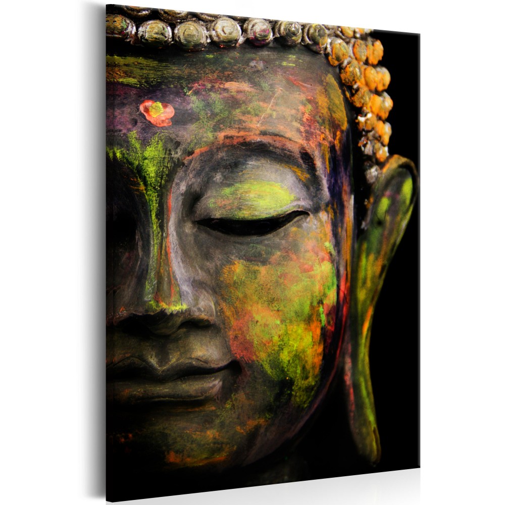 Unframed 1 Panel Large HD Printed Canvas Print Painting Zen Watercolor Buddha Head Home Decoration Wall Pictures for Living Room Wall Art on