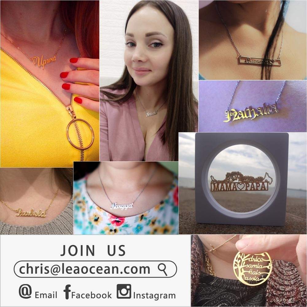 Vintage Old English Double Letters Necklace Gold Customized Nameplate Necklace For Women High Quality Stainless Steel Jewelry V191128