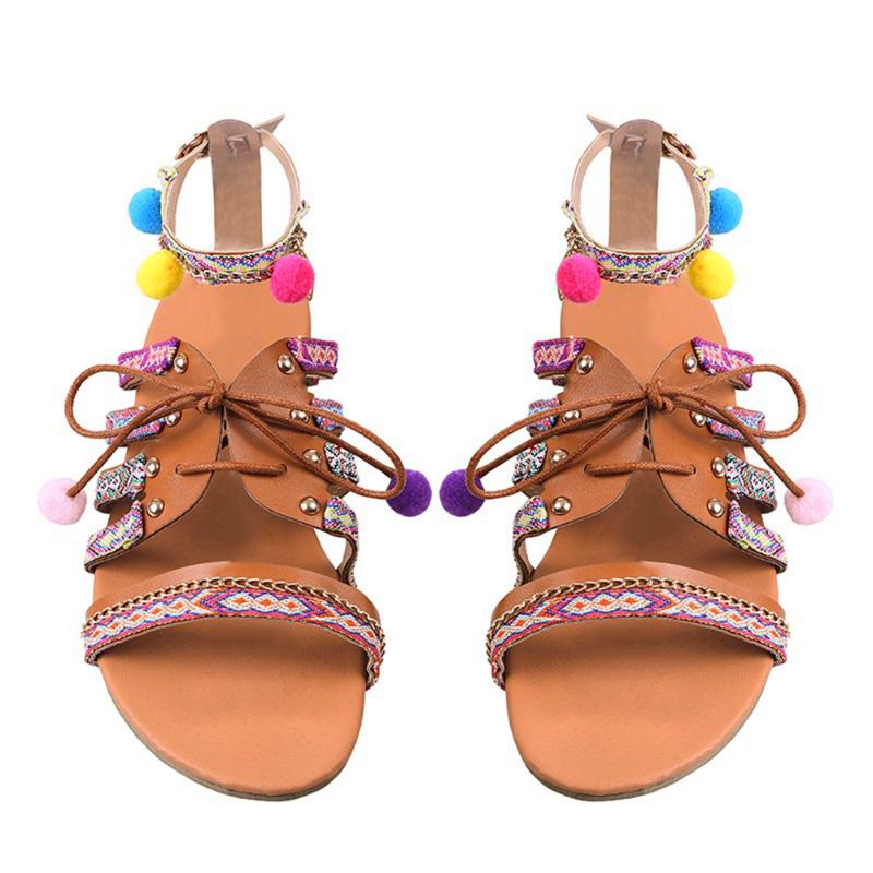 ladies sandals Women Bohemia Sandals Gladiator Leather Flats Shoes Pom-Pom sandalias plataforma mujer
ladies sandals Women Bohemia Sandals Gladiator Leather Flats Shoes Pom-Pom sandalias plataforma mujer