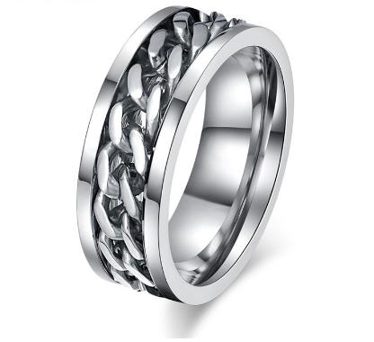 Chain Men Rings Stainless Steel Spinner Reliever Stress Jewelry Black Gold silver color
Chain Men Rings Stainless Steel Spinner Reliever Stress Jewelry Black Gold silver color